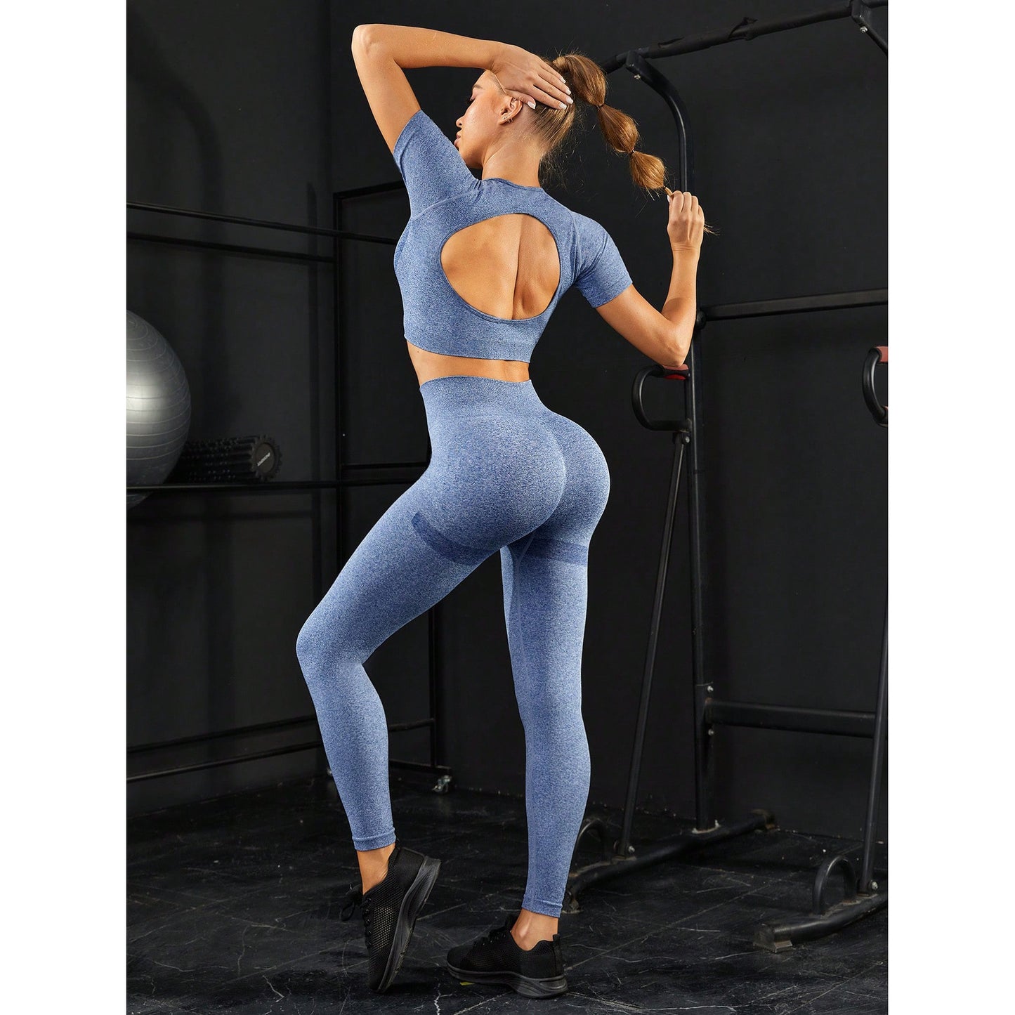 Running Quick Drying Fitness Trousers Long Sleeved Women Sportswear Yoga Two Piece Sets