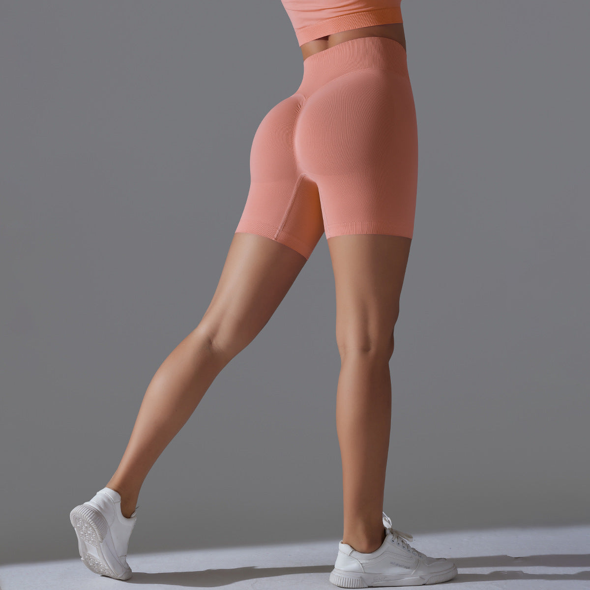 Summer High Waist Hip Lift Fitness Pants Women Sports Belly Contracting Cycling Tights Peach Hip Yoga Short