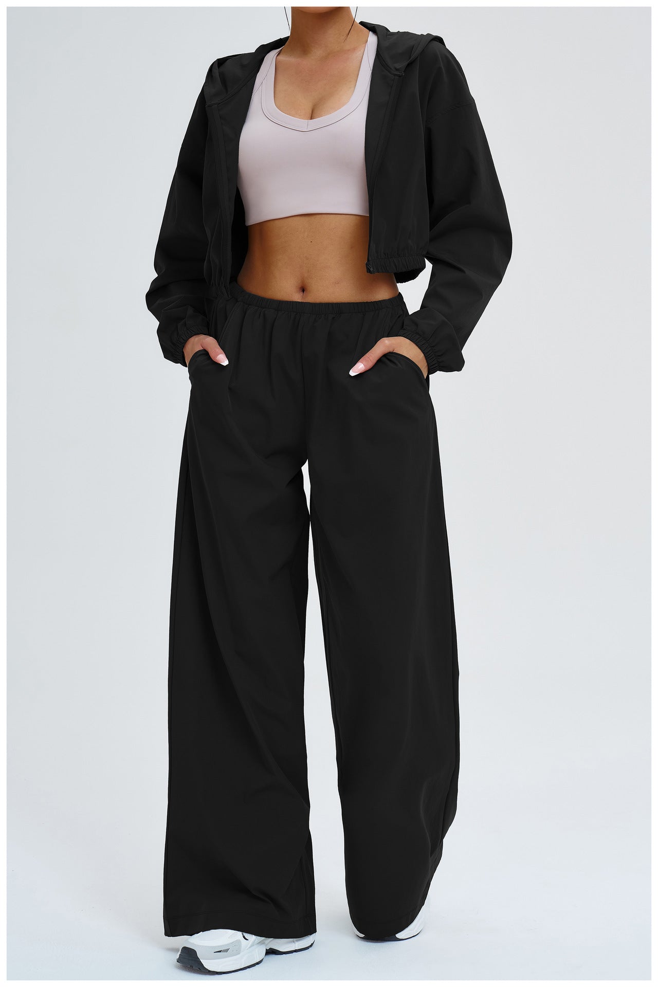Sun Protection Sports Pants Loose Wide Leg Pocket Sports Pants Outdoor Biking Mountain Climbing Women Casual Pants