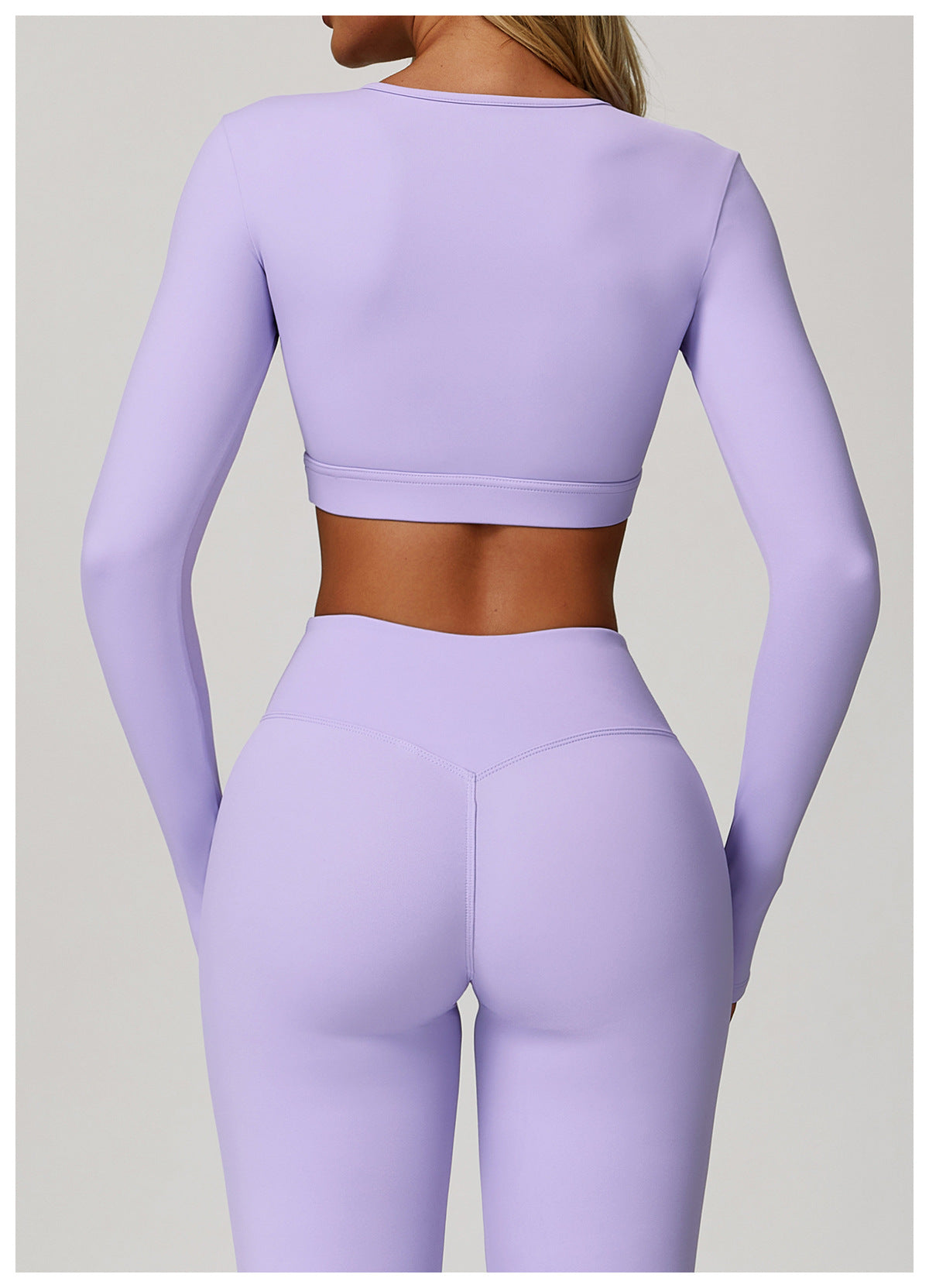Sollinarry Nude Feel Tight Yoga Long Sleeve Shockproof Sports Hollow Out Cutout T shirt Running Workout Yoga Top