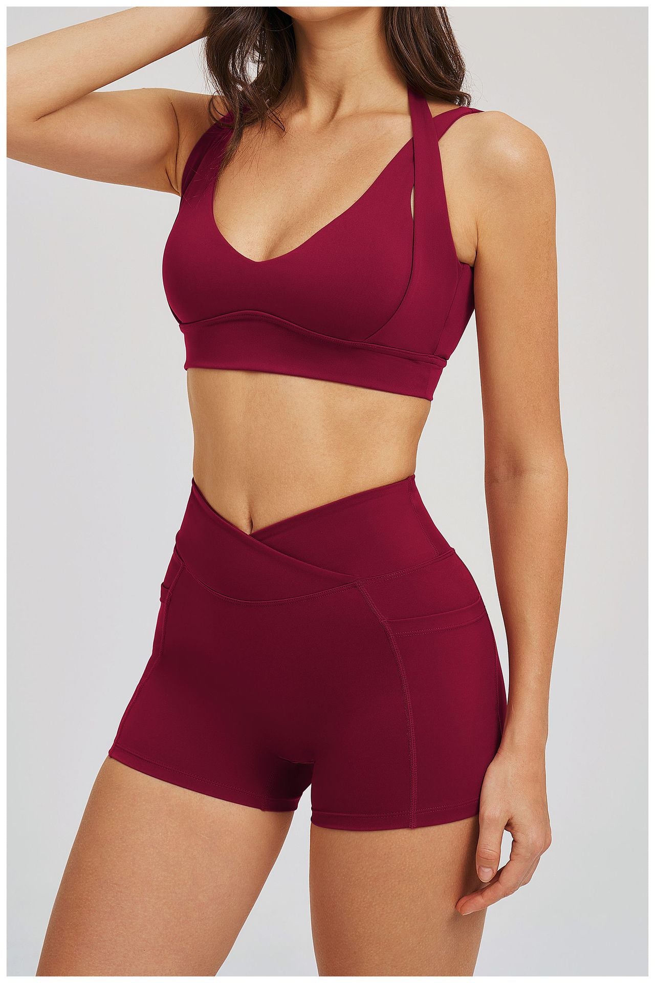 Nude Feel Yoga Bra Generous Beauty Back High Sense Sports Bra Women Running Workout Exercise Underwear