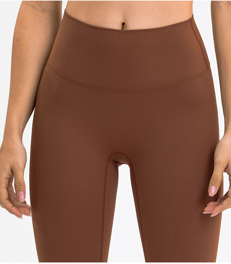 Spring Summer Nude Feel Fitness Pants Women No Embarrassment Line High Top Sports Hip Lifting Stretch Skinny Yoga Pants