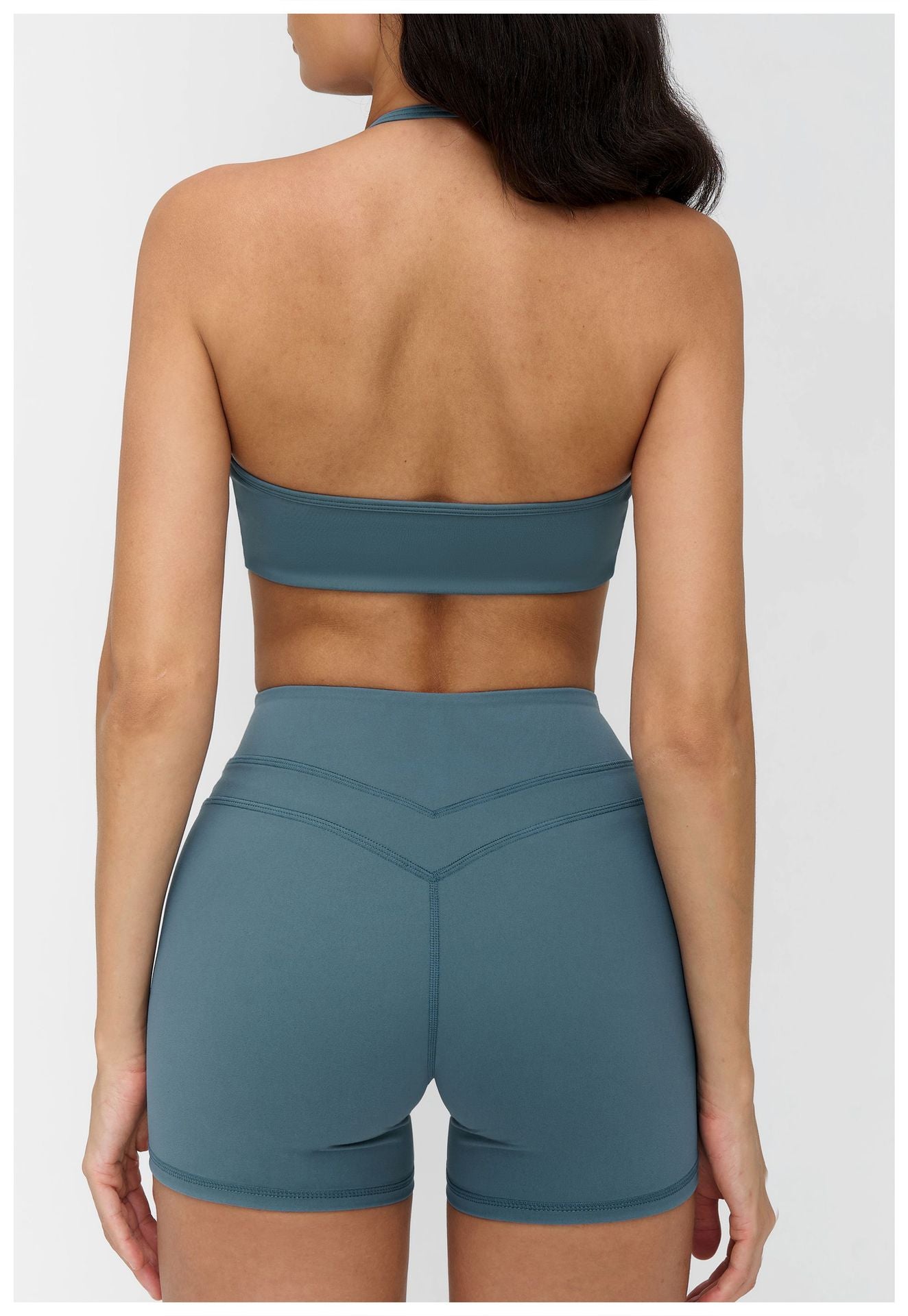 Brushed Yoga Bra Halter Hollow Out Cutout Backless Bra Fitness Running Exercise Underwear Women