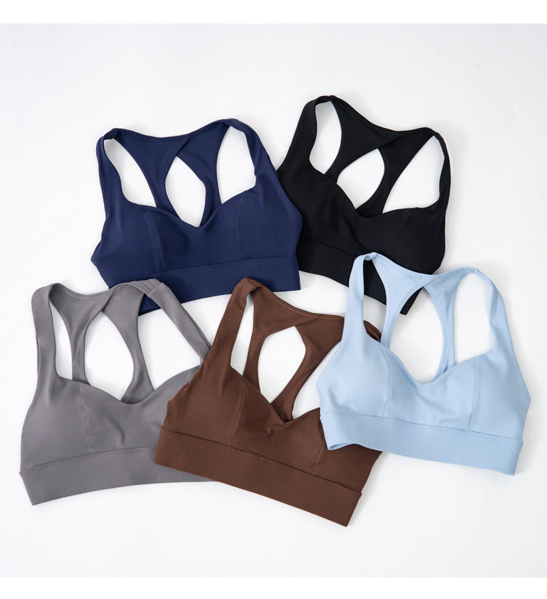 Sexy Hollow Out Cutout Beauty Back Exercise Underwear Women Chest Pad Gathering Bra Shockproof Fitness Vest