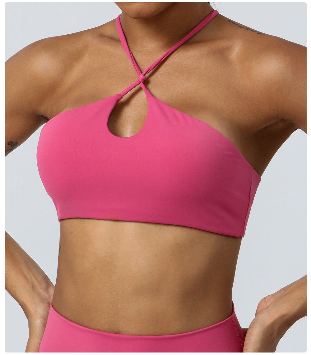 Thin Belt Beauty Back Exercise Underwear Nude Feel Yoga Clothes Running Workout Bra Quick-Drying Yoga Vest