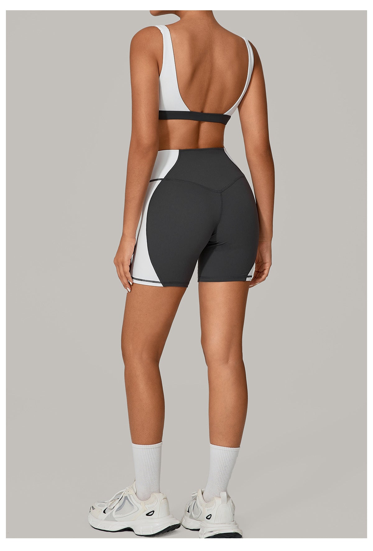 Autumn Sand Backless Yoga Clothes Color Matching Tight Quick Drying Fitness Clothes Medium Tenacity Sports