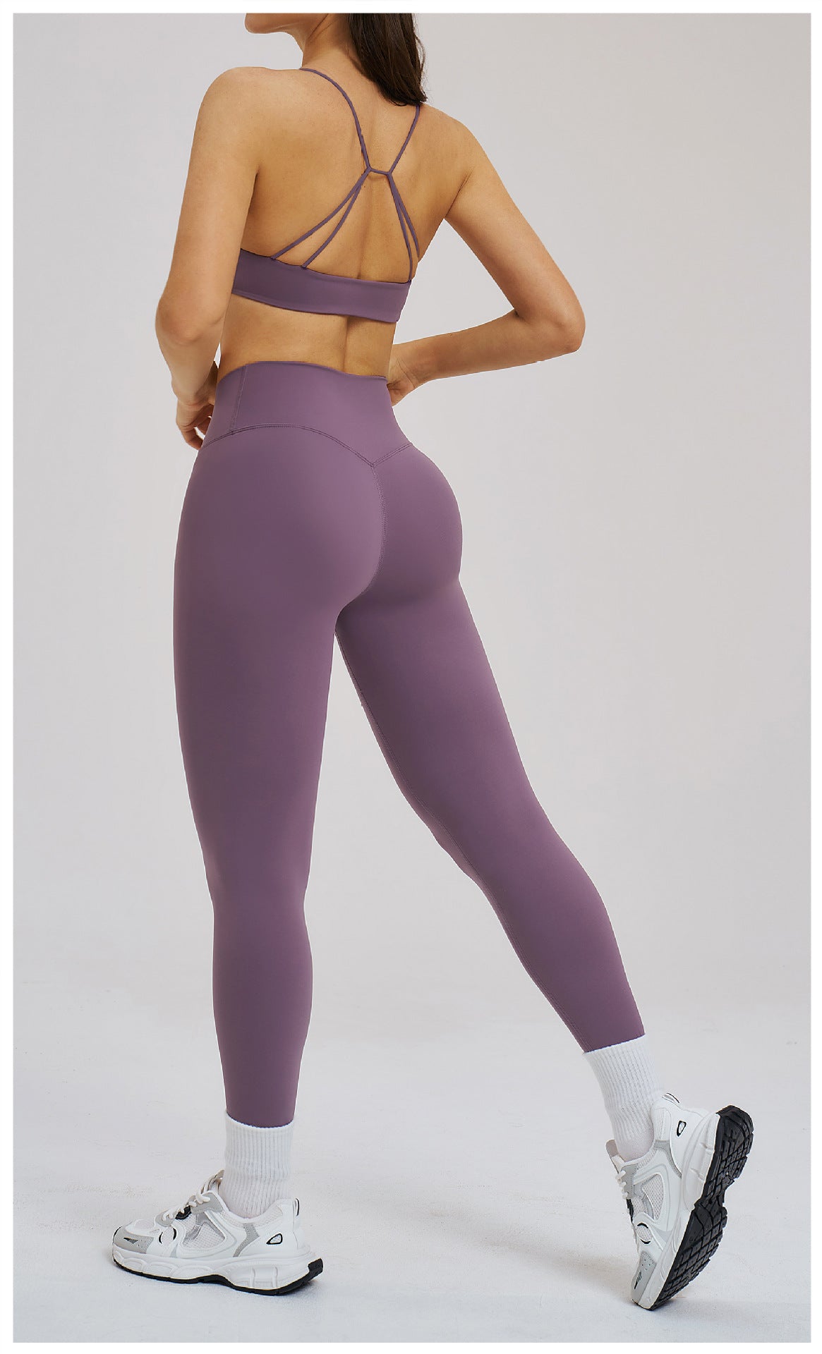 Yoga Brushed Thin Belt Beauty Back Body Hugging Outdoor Running Exercise Sports Two Piece Sets