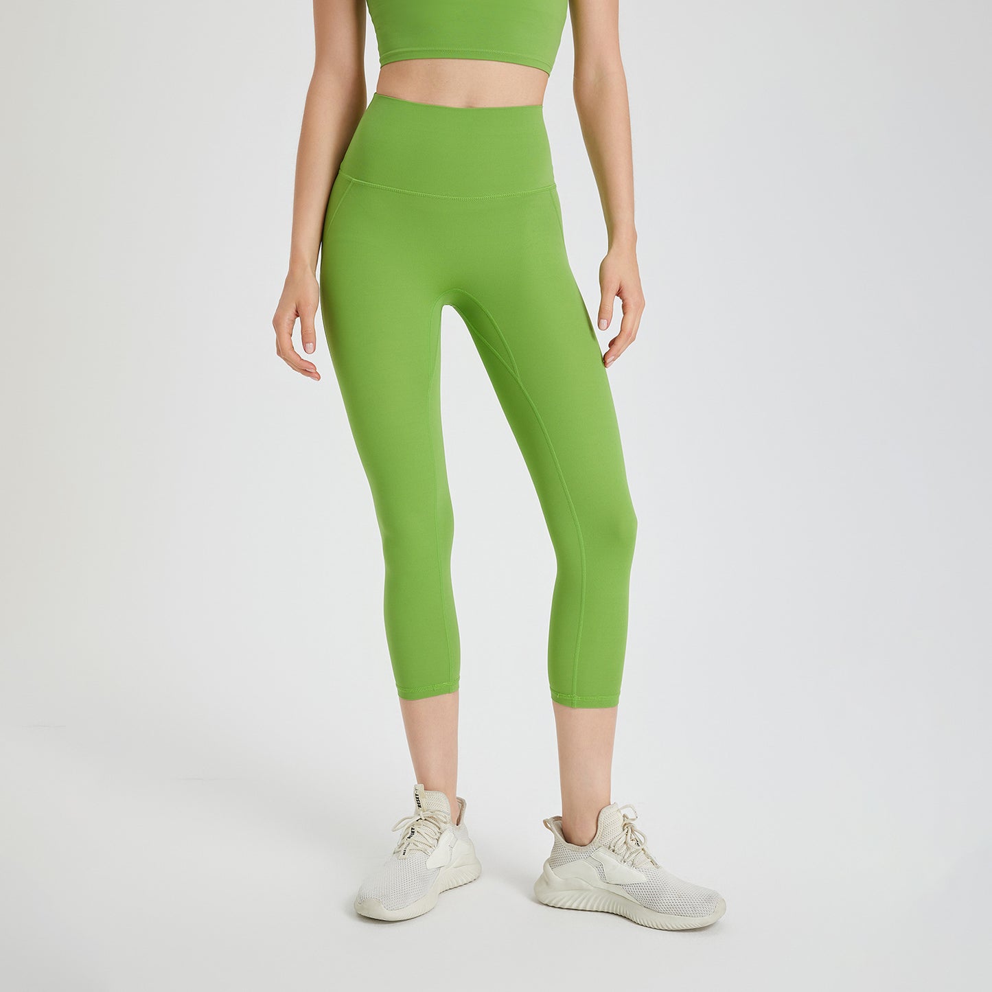 Wear Free Underwear Zero Sense One Piece Yoga Pants Seamless Nude Feel High Waist Peach Hip Lifting Fitness Sports Cropped Pants