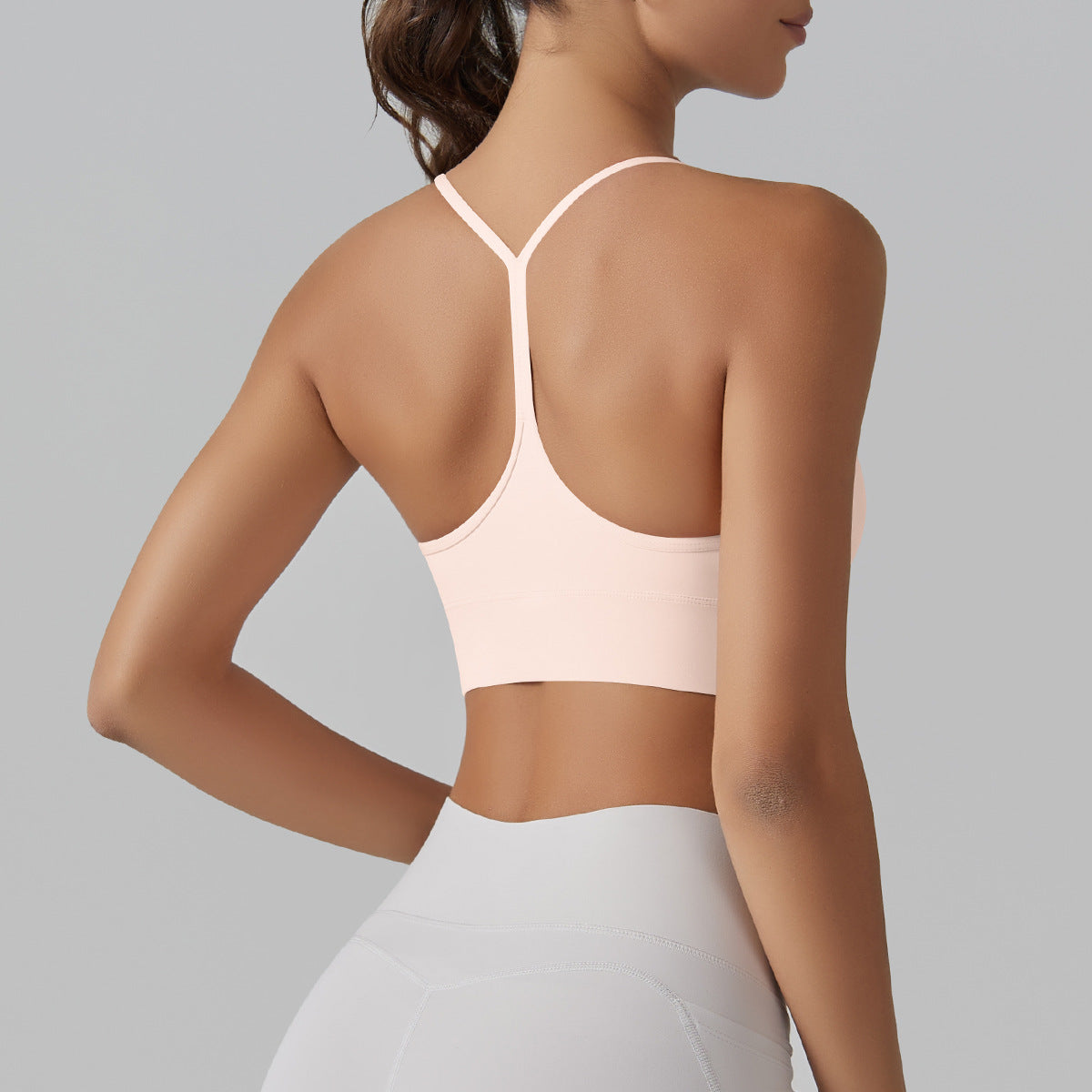 Nude Feel Yoga Clothes Vest Pilates Sports Underwear Women Summer Sexy Beauty Back Workout Yoga Bra