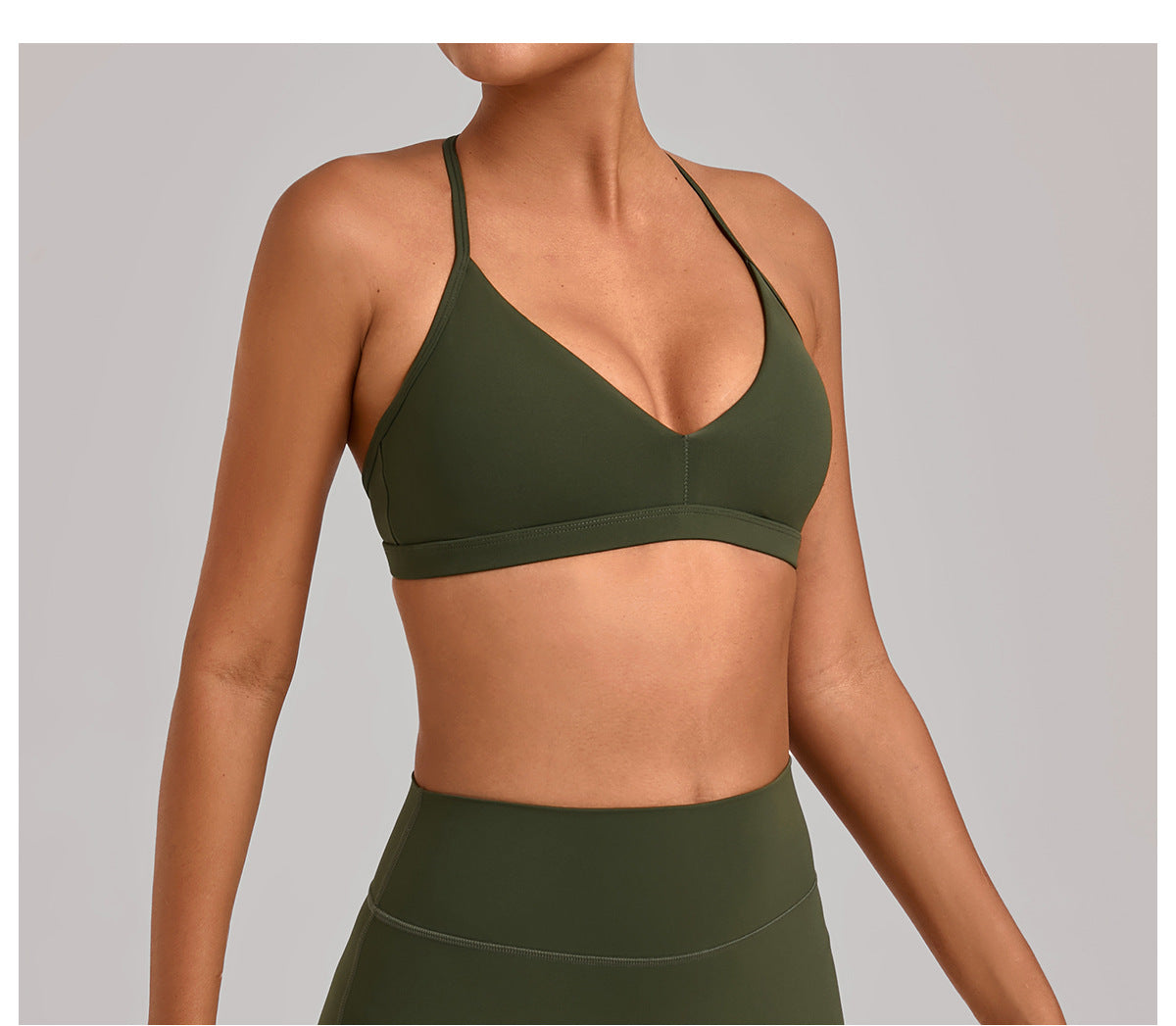 Autumn Sand Adjustable Yoga Bra Hollow Out Cutout out Beauty Back All Match Underwear Fitness Running Sports Bra