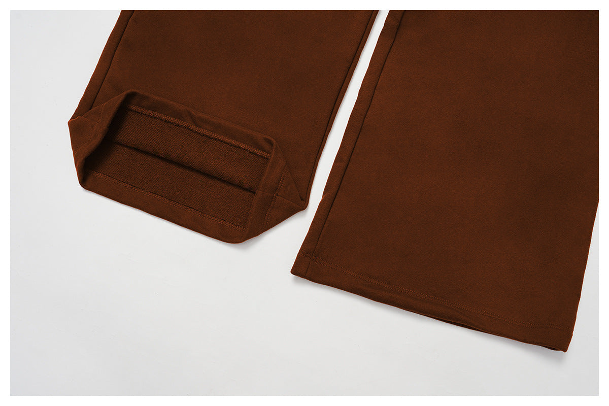 Autumn Winter High Waist Sweatpants Wide Leg Slimming Straight Loose Trousers Outdoor Casual Sports Running Sweatpants