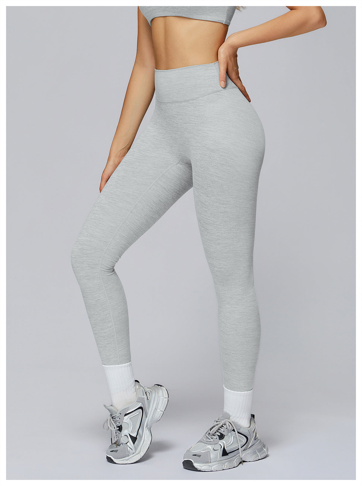 Brushed Yoga Trousers High Waist Quick Drying Skinny Slimming Sports Trousers Running Outdoors Workout Clothes Women