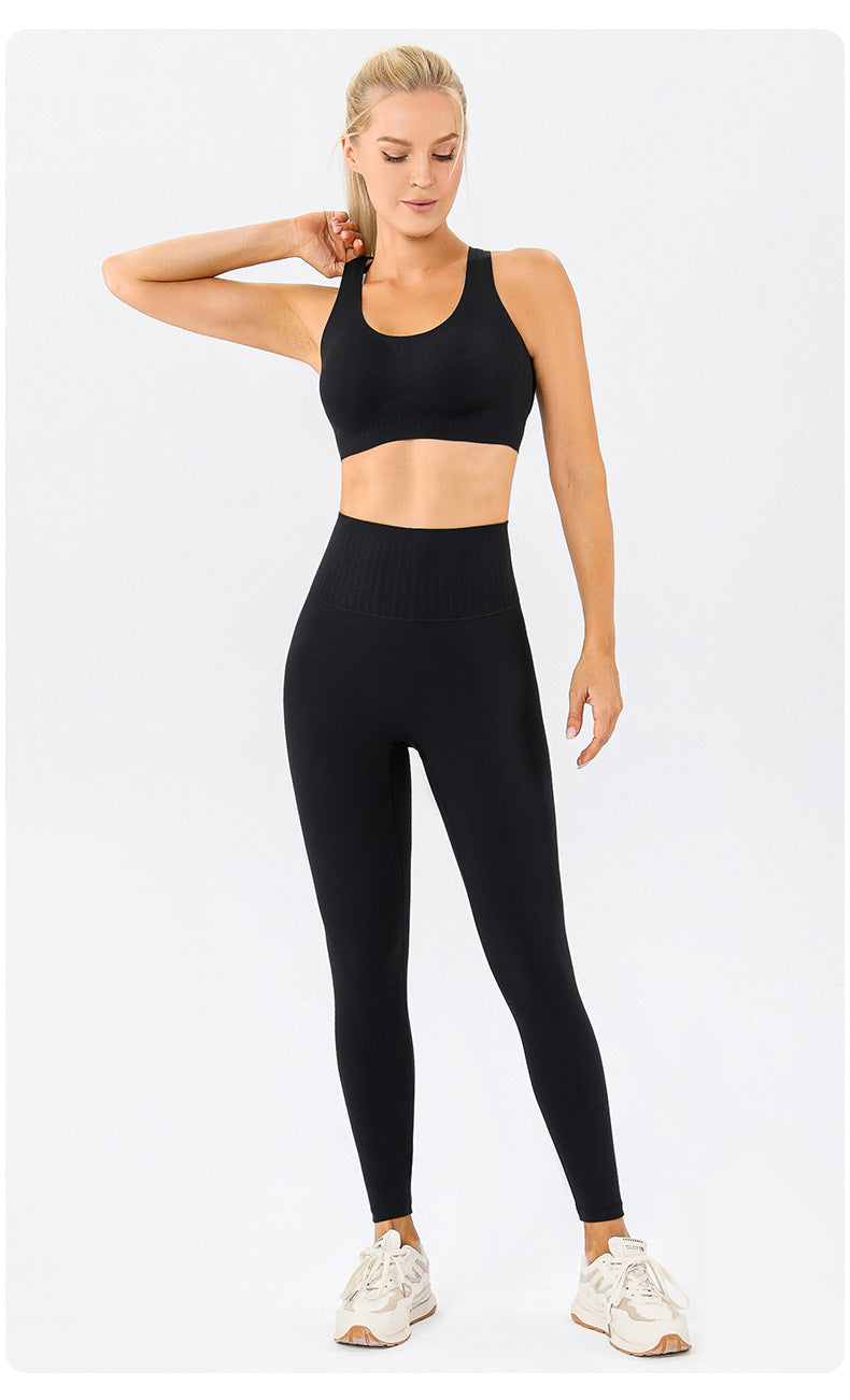 Seamless Fit Yoga Pants Nude Feel High Waist Belly Contracting No Embarrassment Line Hip Lifting Fitness Sports Pants
