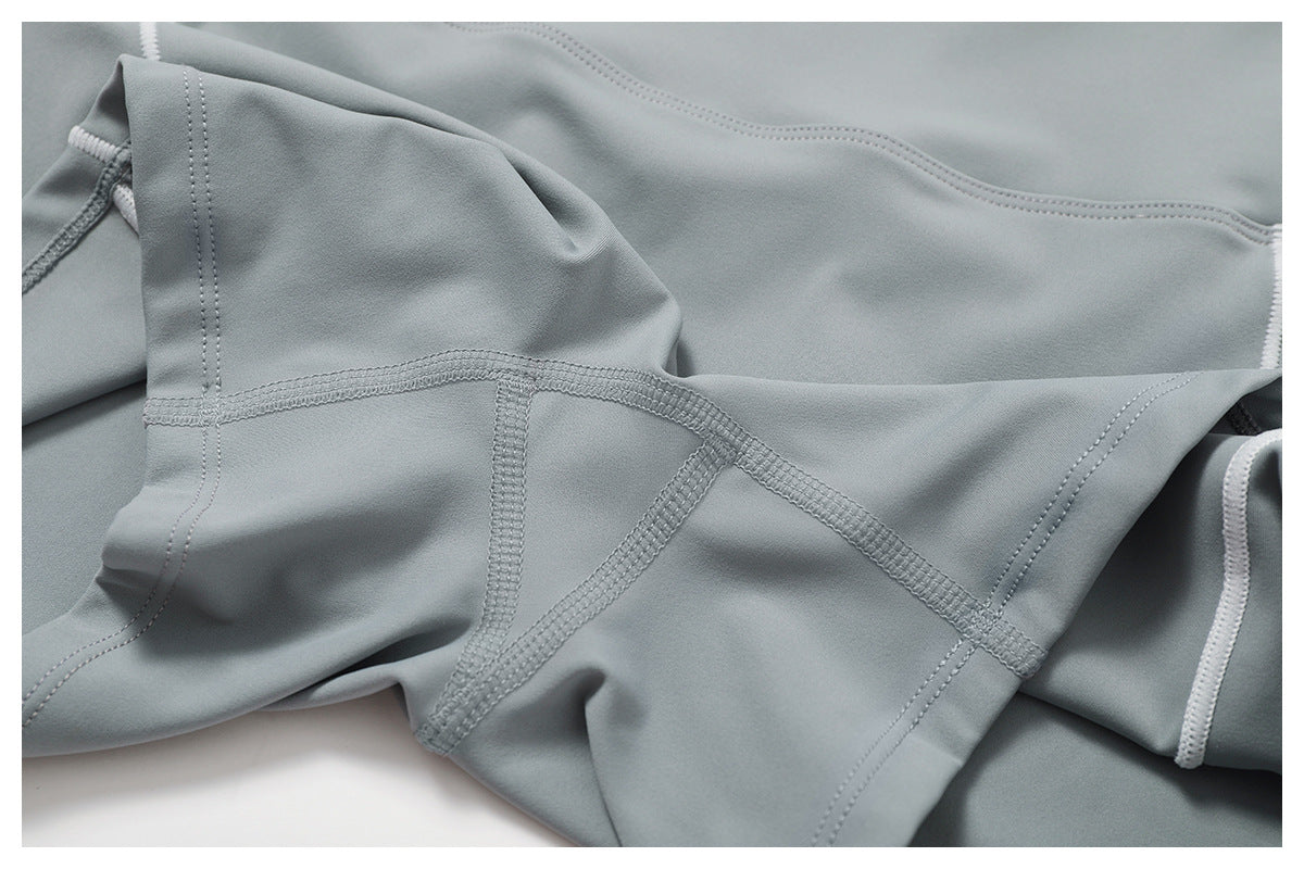Sollinarry Nude Feel Tight Yoga Shorts High Waist Hip Lift Outer Wear Fitness Shorts Women Running Workout Pants