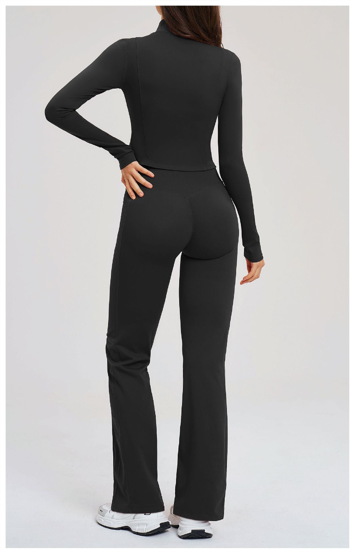 Sports Workout Clothes Naked Women Sense Zipper Casual Outdoor Fitness Running Sports Two Piece Sets