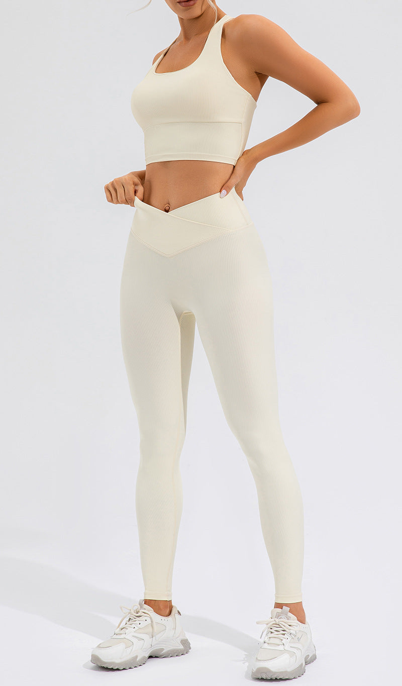 Nude Feel Quick Drying Yoga Pants Women Hip Lifting Outdoor Running Fitness Pants Elastic High Waist Workout Exercise Pants