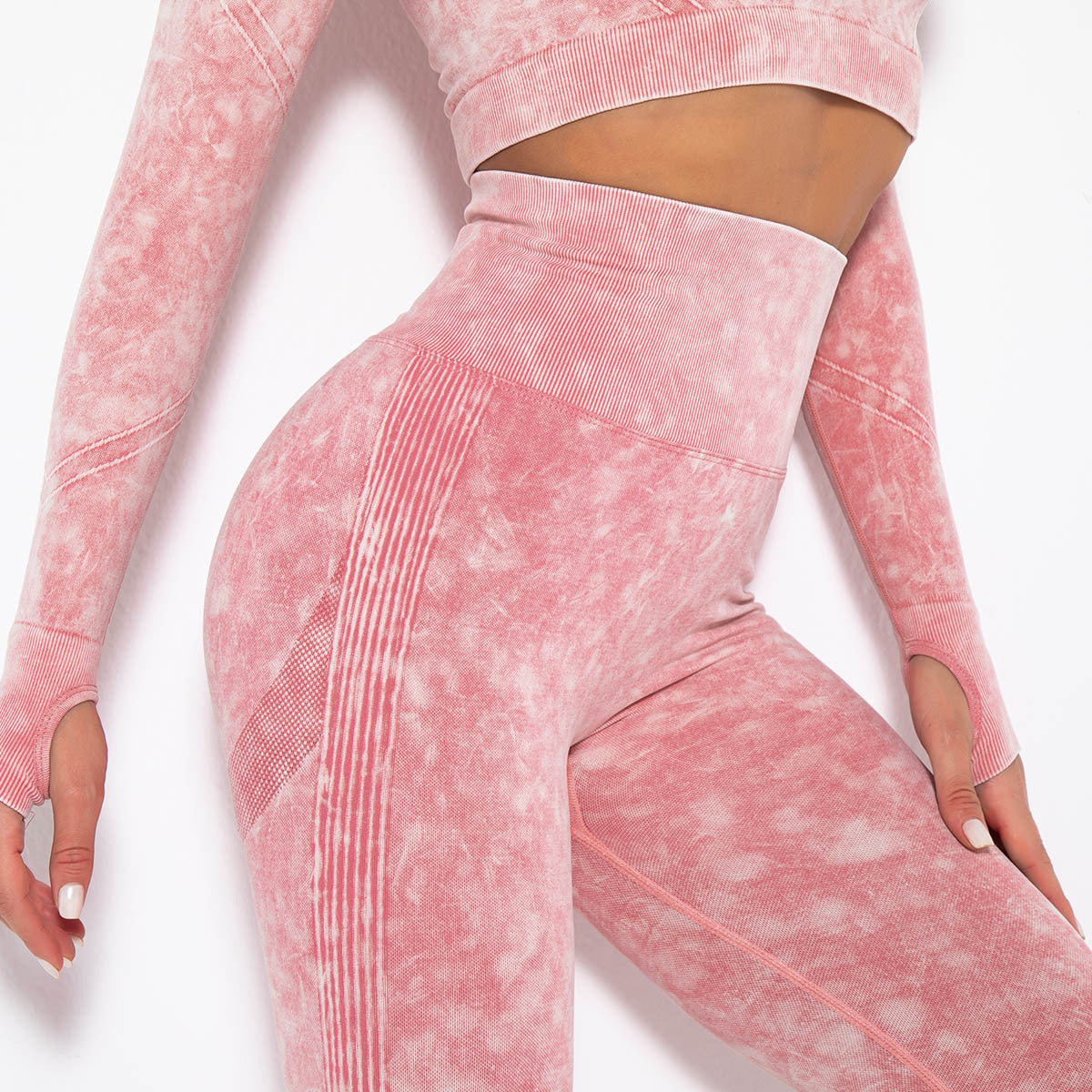 Seamless Washed Moisture-Absorbing Sexy Peach Hip Wicking Yoga Pants Exercise Workout Pants Leggings
