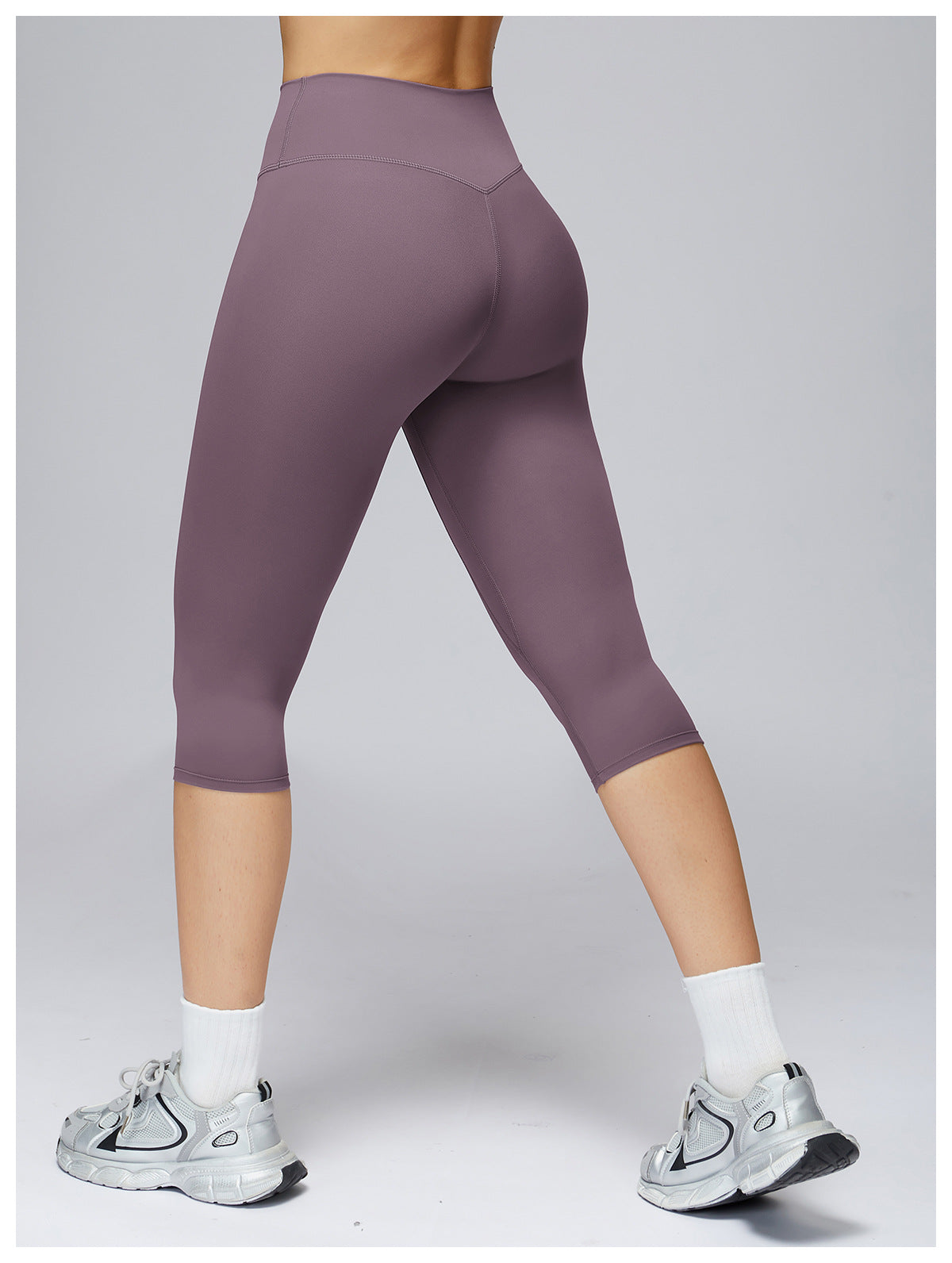 Arrival Brushed Yoga Knee Length Pants High Waist Quick Drying Skinny Slimming Middle Pants Running Outdoors Workout Clothes for Women
