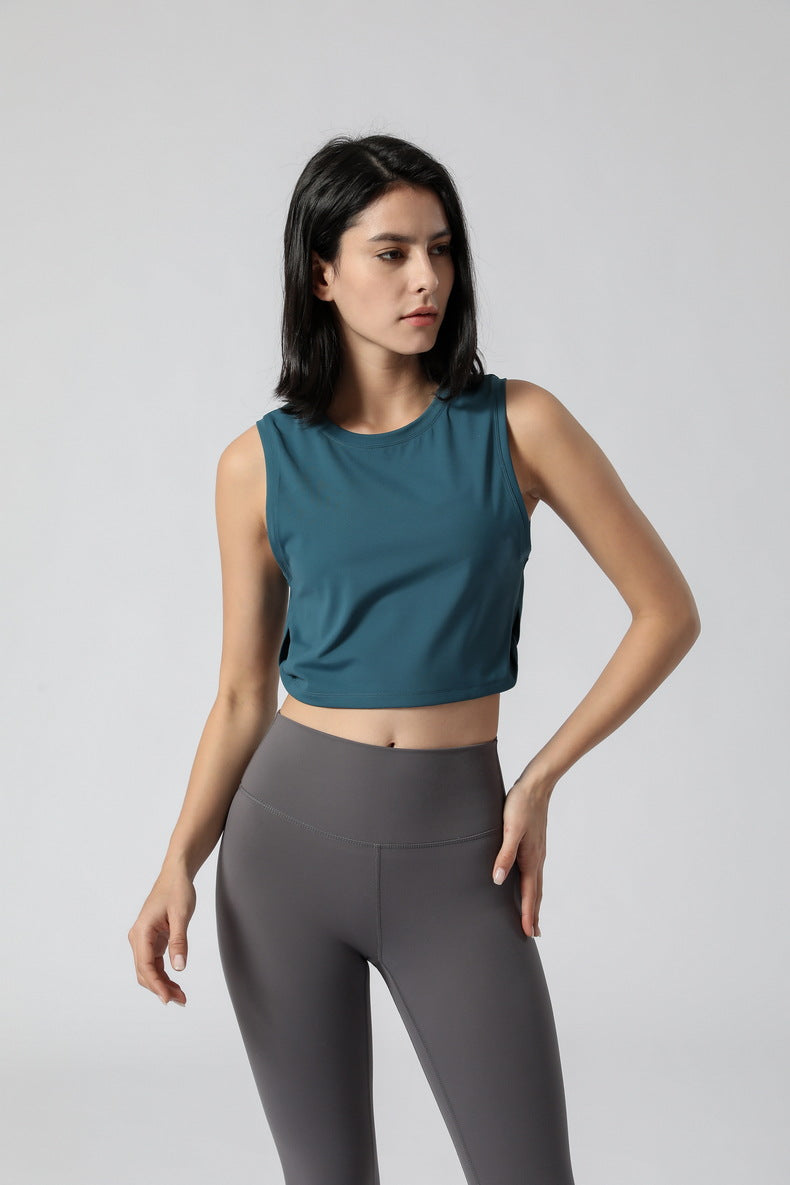 Yoga Exercise Vest Women Loose Fitness Vest Women Without Chest Pad