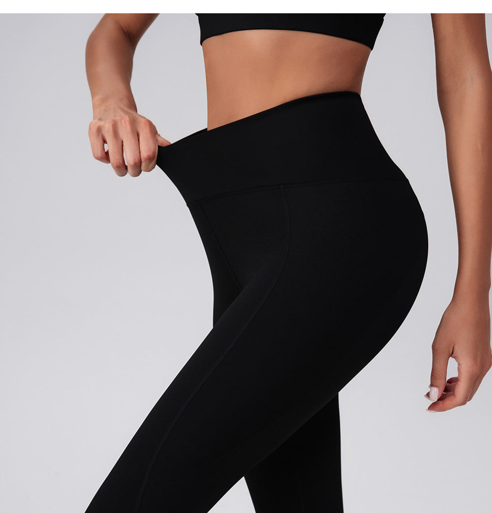 Seamless Quick Drying Yoga Pants Women V Arc Peach Sports Pants High Waist Hip Lift Fitness Trousers