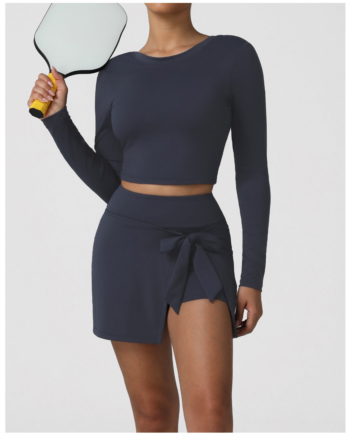 Autumn Winter Yoga Exercise Top Backless Sexy Slim Long Sleeve Women Dance Training Workout Clothes with Pad