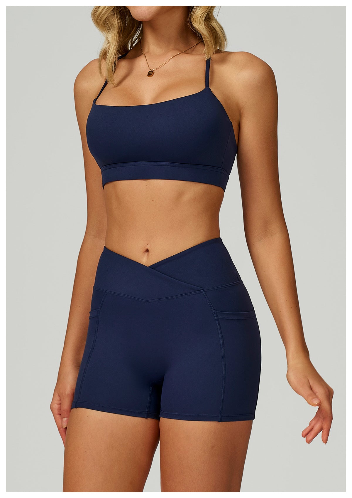 Summer Nude Feel Sports Underwear Cross Back High Grade Yoga Bra Running Workout Vest Women