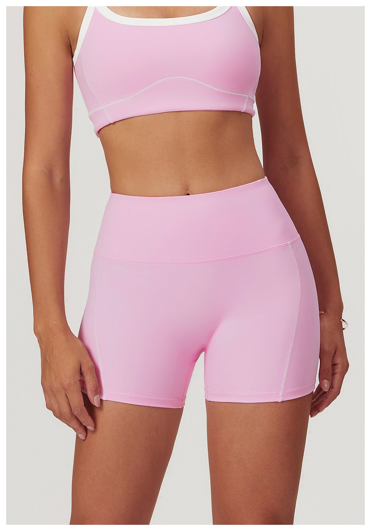 Sollinarry Nude Feel Tight Yoga Shorts High Waist Hip Lift Outer Wear Fitness Shorts Women Running Workout Pants