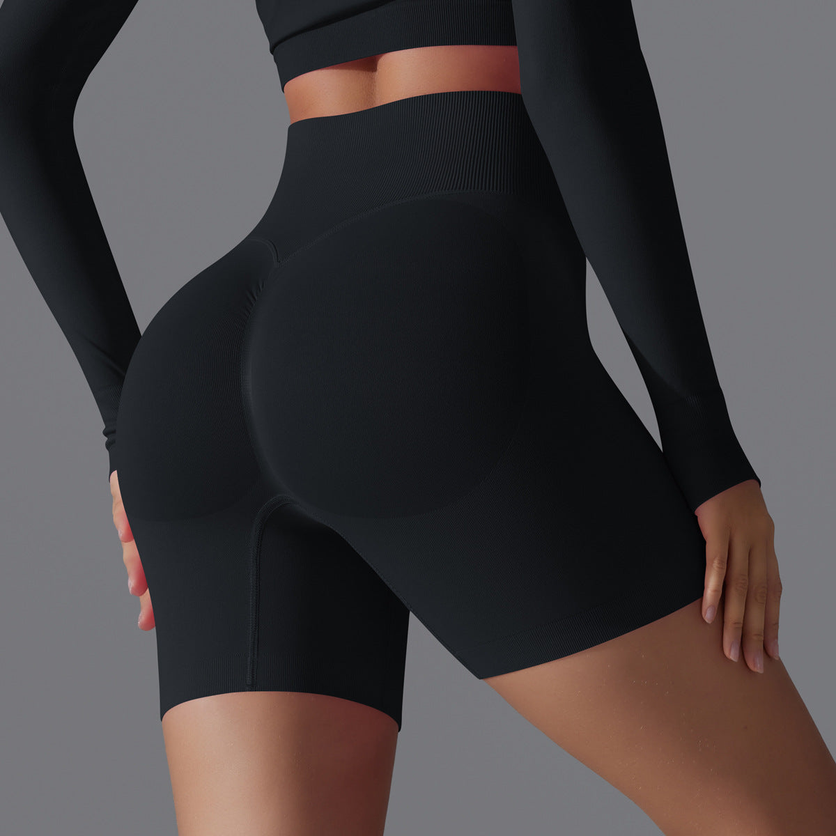 Summer High Waist Hip Lift Fitness Pants Women Sports Belly Contracting Cycling Tights Peach Hip Yoga Short
