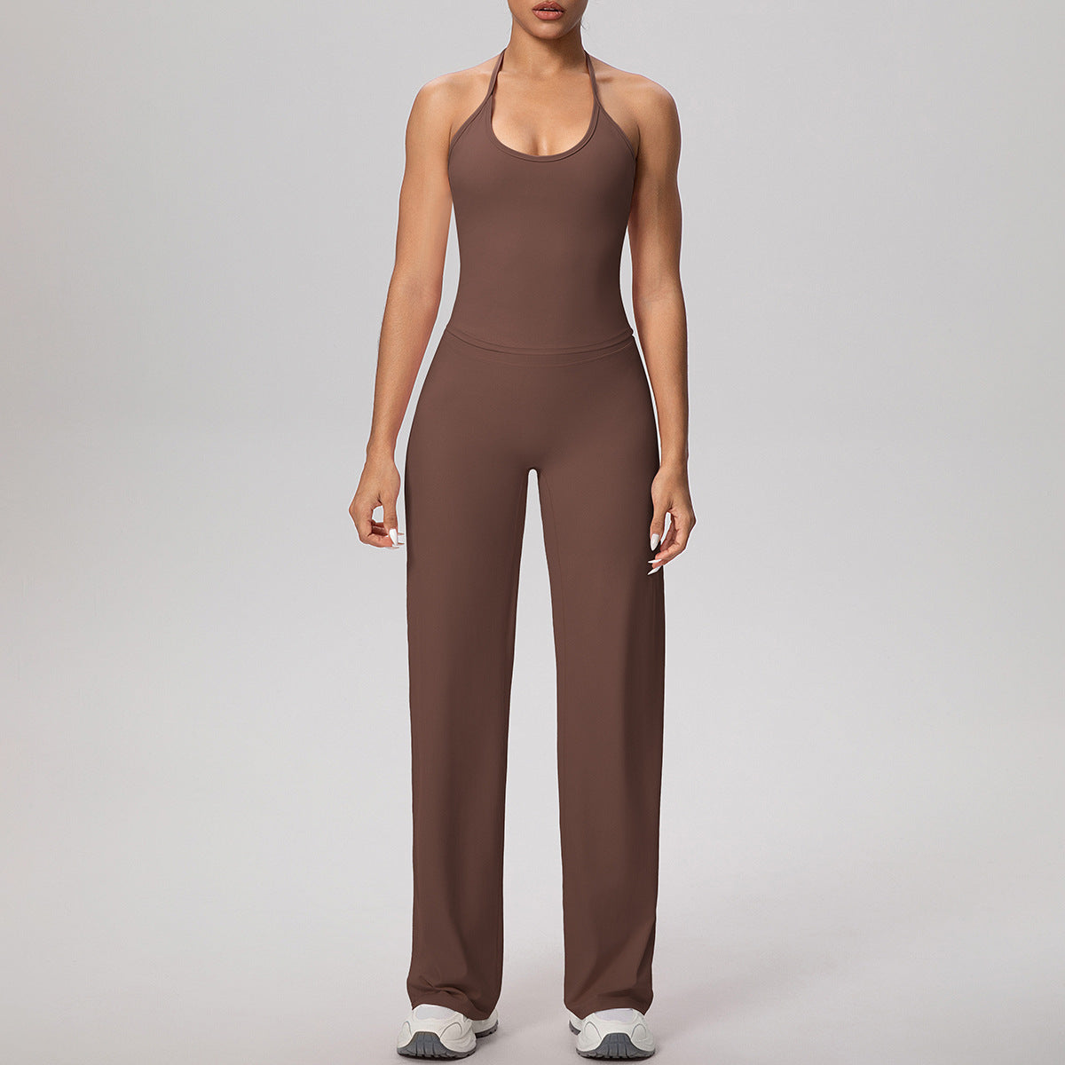 Cloud Sense Lace Strap Yoga Vest Fitness Pants Running Baggy Straight Trousers Fitness Yoga Wear Suit Women