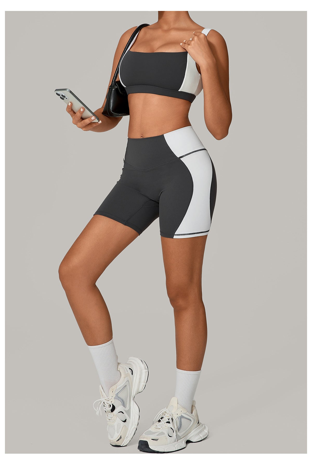 Autumn Sand Backless Yoga Clothes Color Matching Tight Quick Drying Fitness Clothes Medium Tenacity Sports