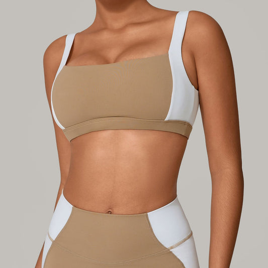 Wide Shoulder Strap Sports Underwear Shockproof Running Push up Yoga Clothes Training Vest Beauty Back Fitness Bra