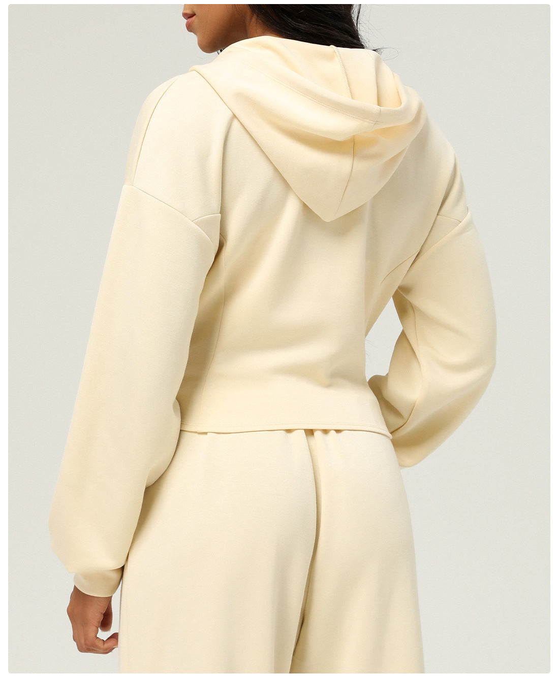 Autumn Winter Sports Zipper Coat Hooded Casual Cardigan Sweater Pocket Loose Yoga Jacket Women
