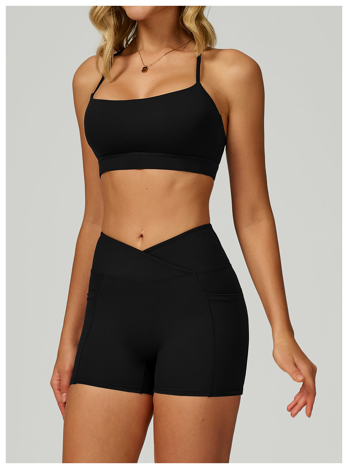 Summer Nude Feel Sports Underwear Cross Back High Grade Yoga Bra Running Workout Vest Women