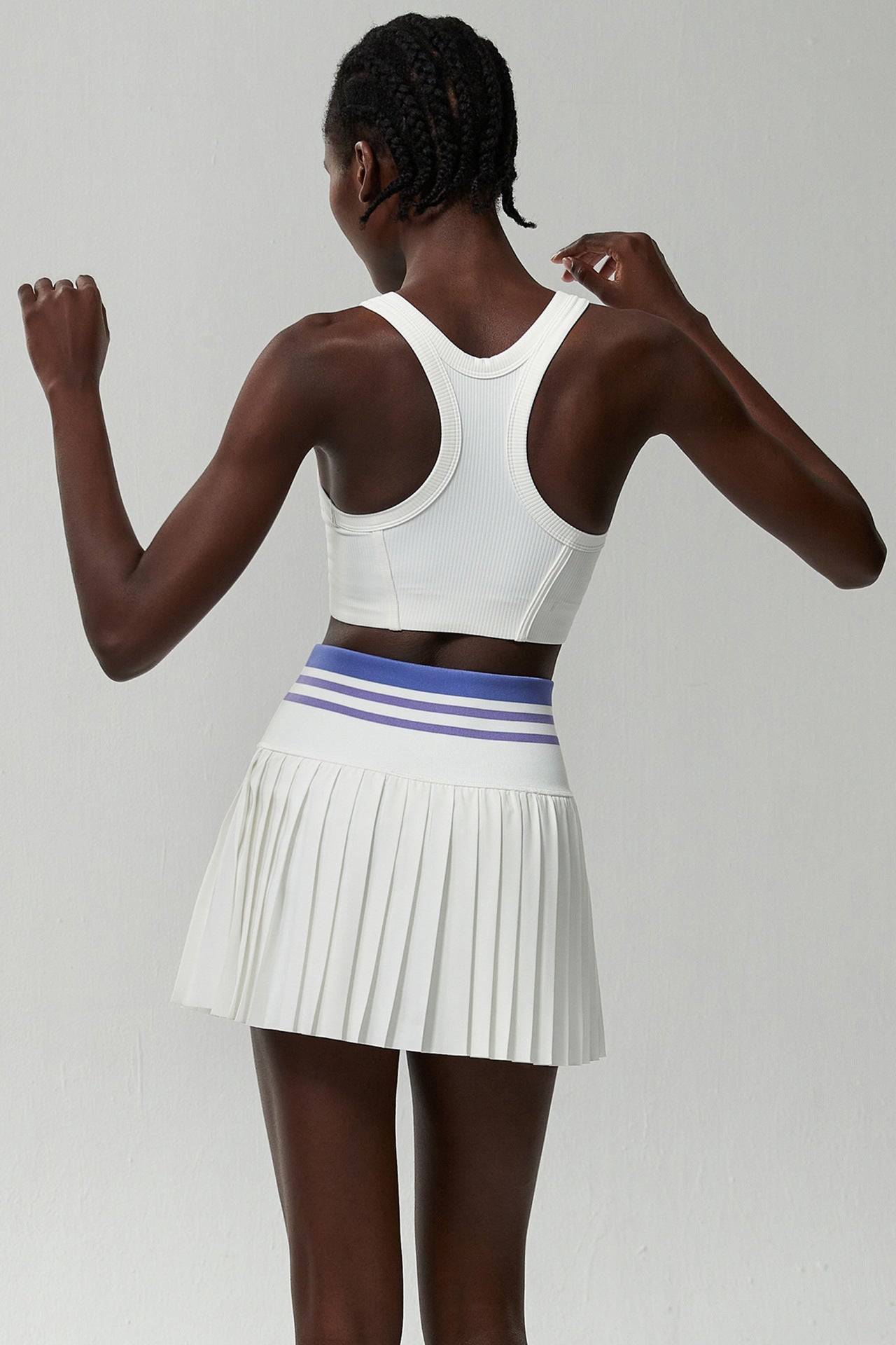 Sports Fitness Yoga Wear Women Anti Exposure Quick Drying Two Piece Set Badminton Tennis Clothing
