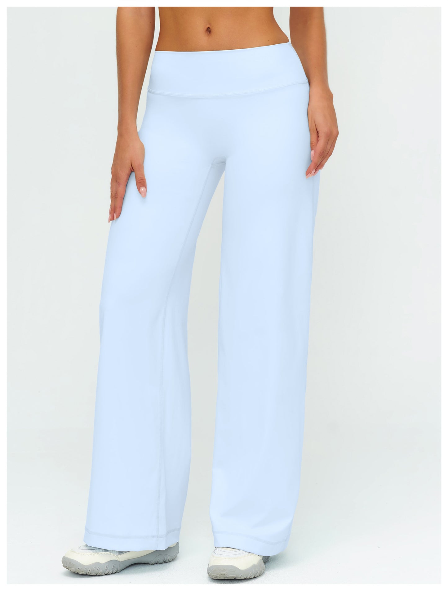 Women Slimming Trousers Loose Wide Leg Casual Trousers Outdoor Running Sports Wide Leg Pants
