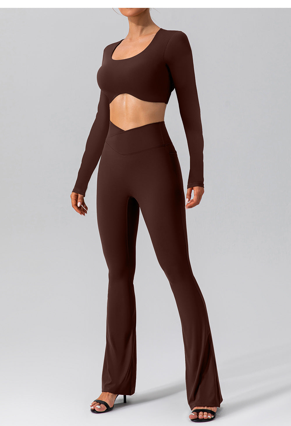 Autumn Nude Feel Long Sleeve Yoga Suit Outer Wear Quick Drying Tight Sports Running Fitness Yoga Wear Women