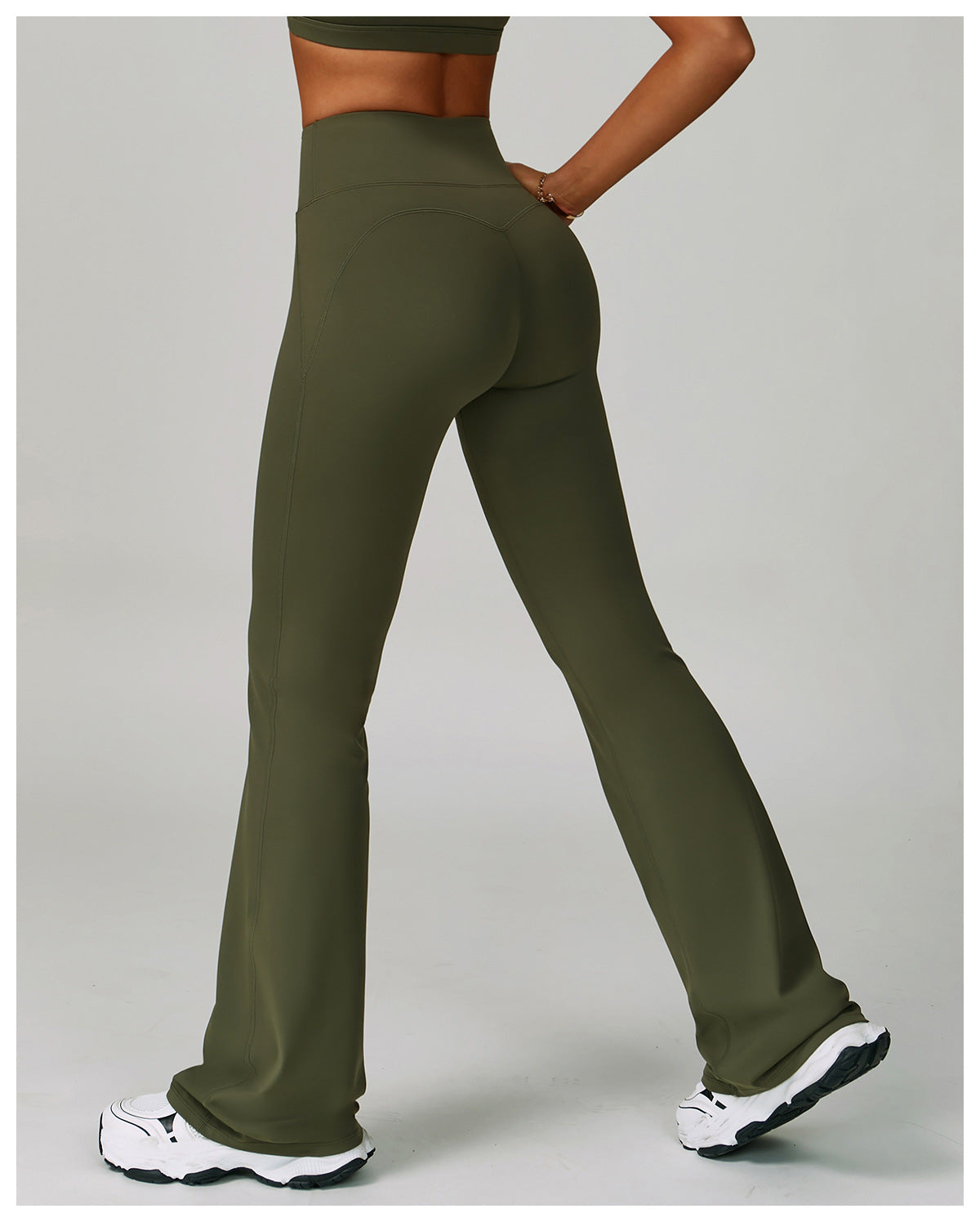 Sports Trousers High Waist Hip Lift Wide Leg Outerwear Bell Bottom Pants Running Sports Casual Flared Pants Bell-Bottom Pants