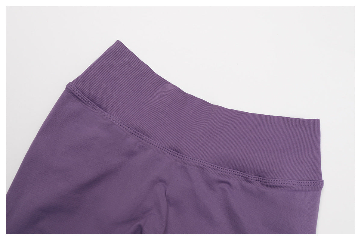 Sollinarry Peach Hip Seamless Yoga Pants V Skinny Slimming Running Sports Quick Drying Fitness Trousers