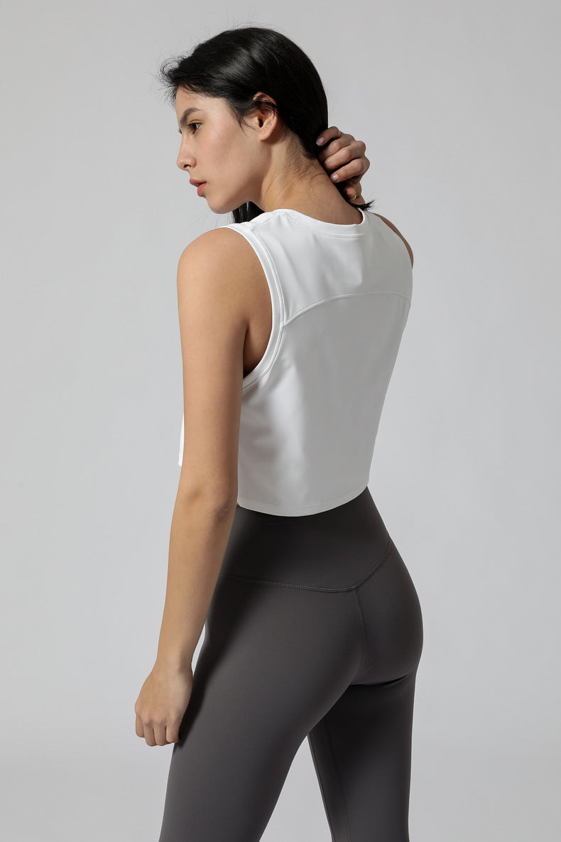 Yoga Exercise Vest Women Loose Fitness Vest Women Without Chest Pad