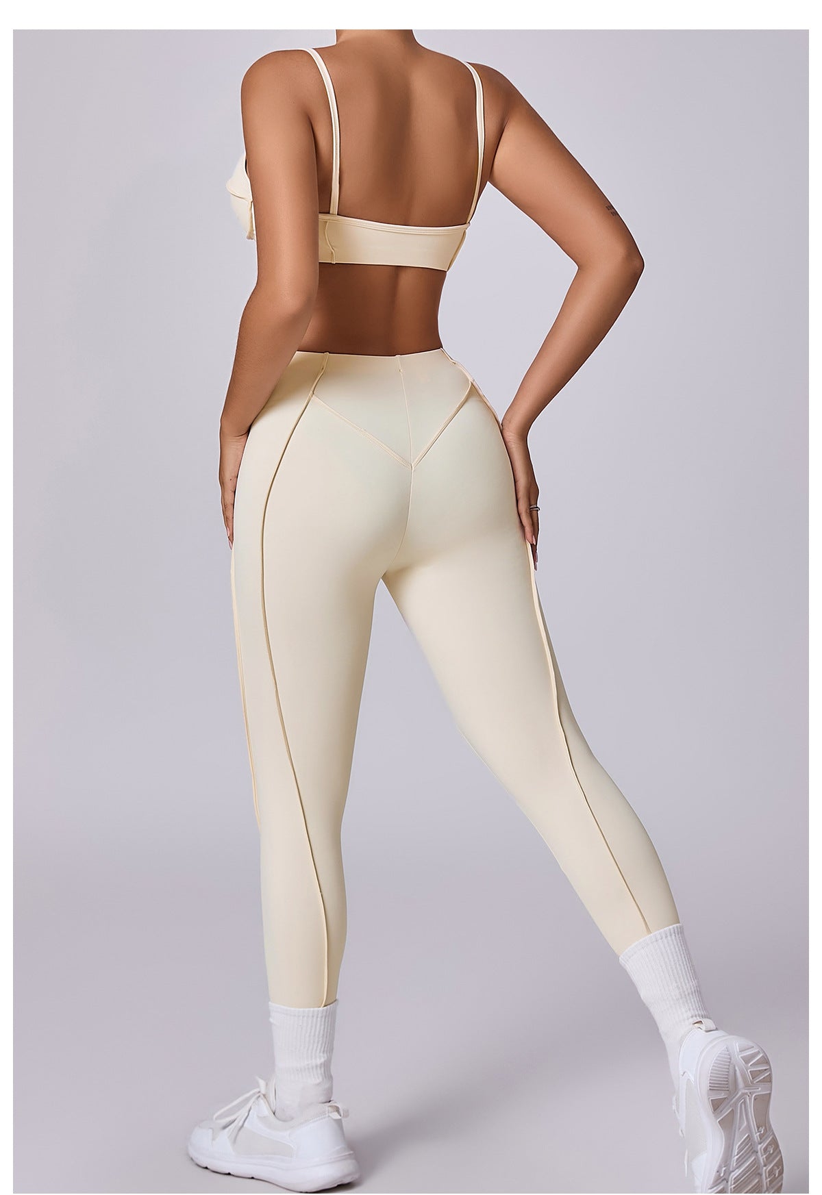 Brushed Skinny Yoga Clothes Body Shaping Sports Yoga Two Piece Sets