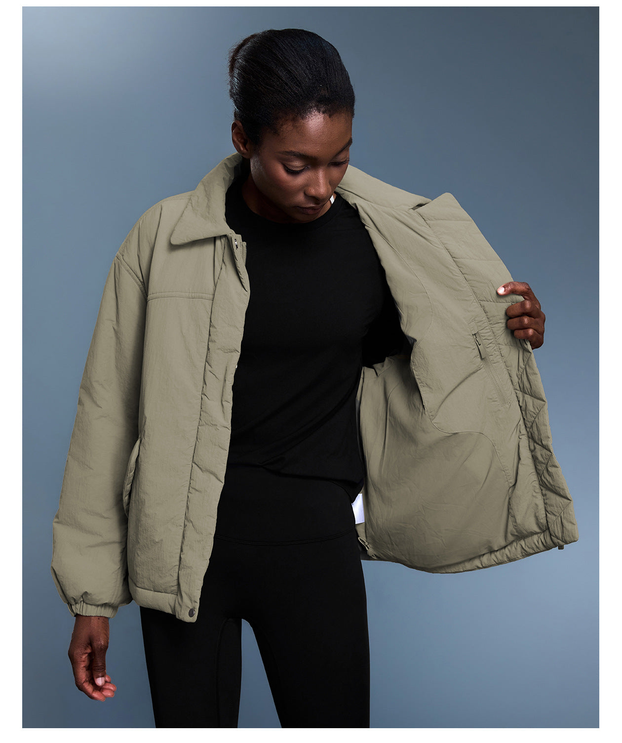 Casual All Matching Collared Cotton Padded Clothes Women Autumn Winter Lightweight Waterproof Loose Thick Warm Cotton Coat