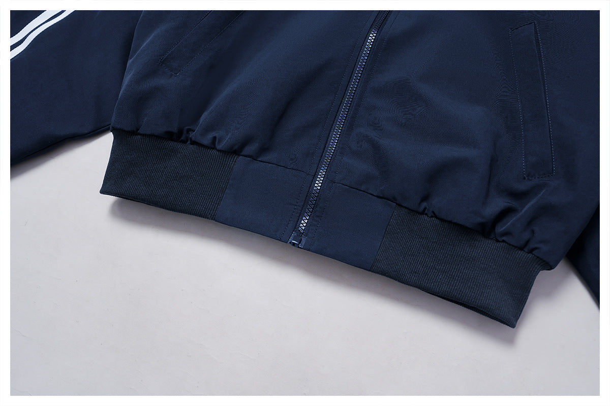 Autumn Winter Loose Cotton Coat Coat Pocket Zipper Thermal Sports Coat Outdoor Mountaineering Running Top