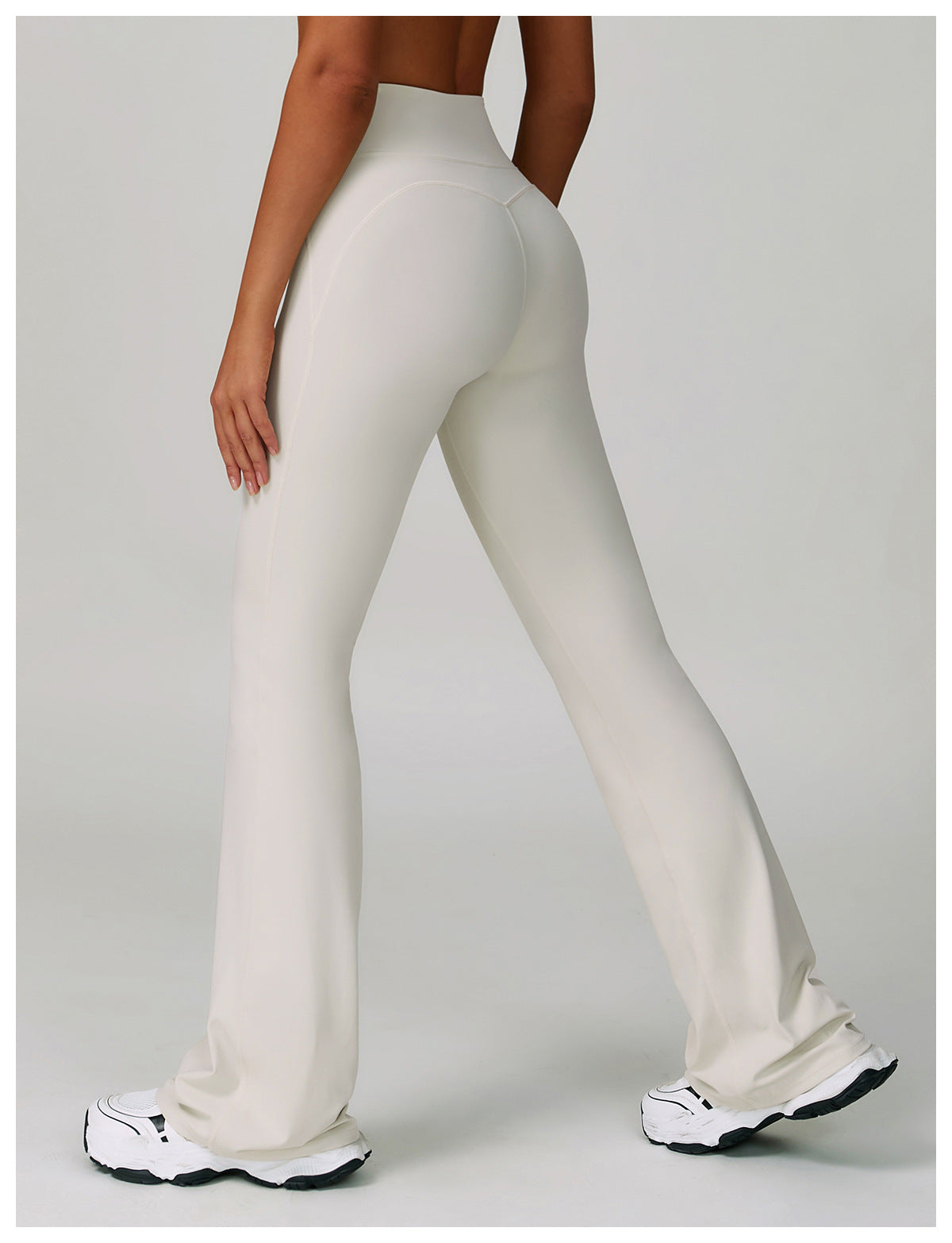 Sports Trousers High Waist Hip Lift Wide Leg Outerwear Bell Bottom Pants Running Sports Casual Flared Pants Bell-Bottom Pants
