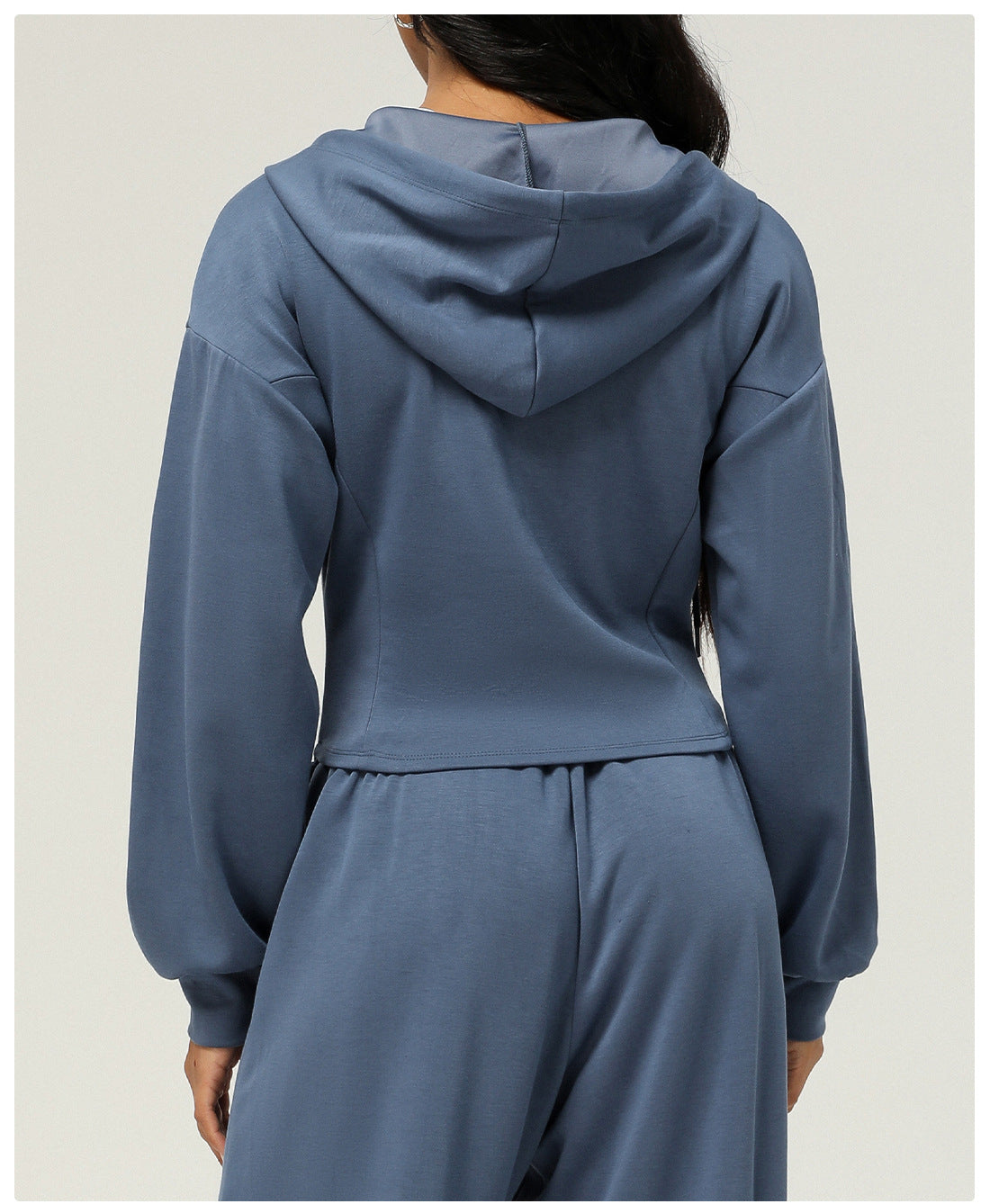 Autumn Winter Sports Zipper Coat Hooded Casual Cardigan Sweater Pocket Loose Yoga Jacket Women