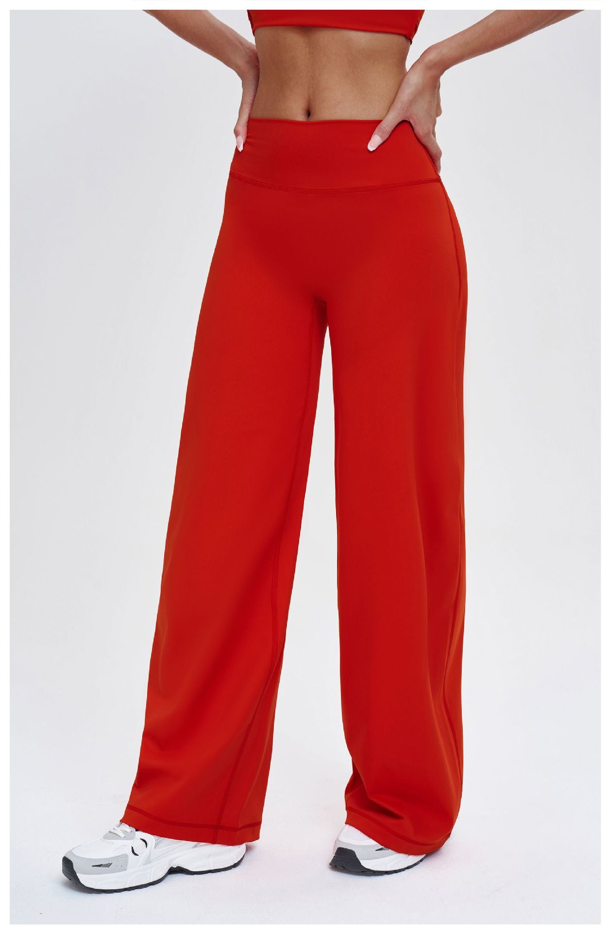 Women Slimming Trousers Loose Wide Leg Casual Trousers Outdoor Running Sports Wide Leg Pants