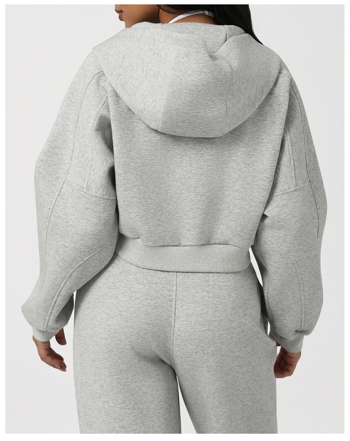 Hooded Sports Casual Sweater Autumn Winter Outdoor Running Fitness Top Long Sleeve Short Yoga Jacket