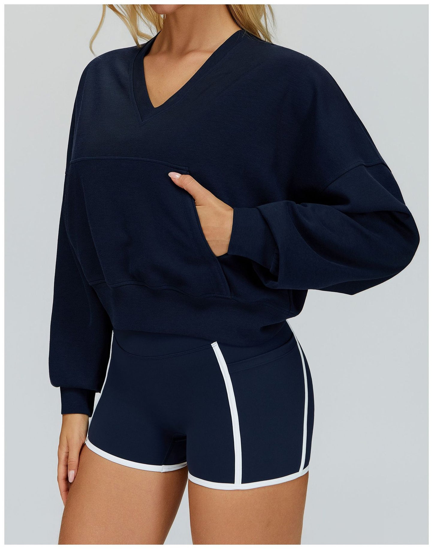 Hooded Sweater Warm Windproof Casual Loose Sports Sweater Outdoor Mountaineering Running Exercise Coat