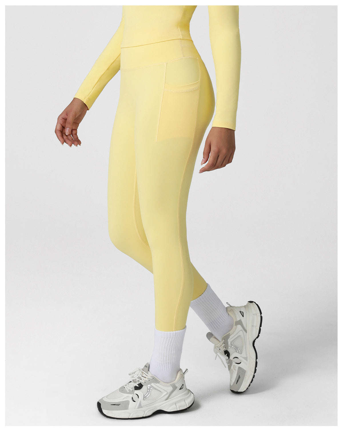 Nude Feel Yoga Leggings High Waist Quick Drying Leggings Workout Clothes Outdoor Running Sports Pocket Yoga Pants