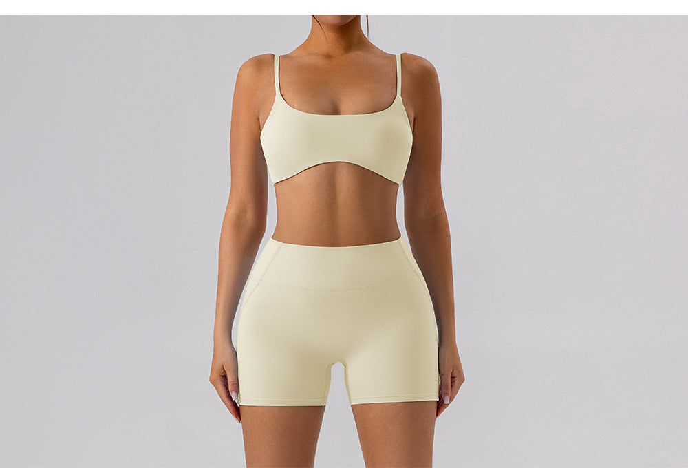 Tight Back Yoga Bra Nude Feel Quick Drying Sports Underwear Pilates Workout Clothes Vest Top Women