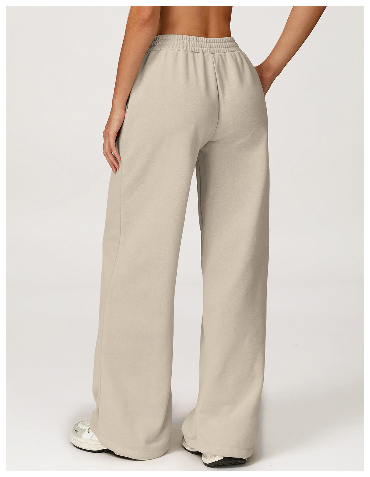 Autumn Winter High Waist Sweatpants Wide Leg Slimming Straight Loose Trousers Outdoor Casual Sports Running Sweatpants